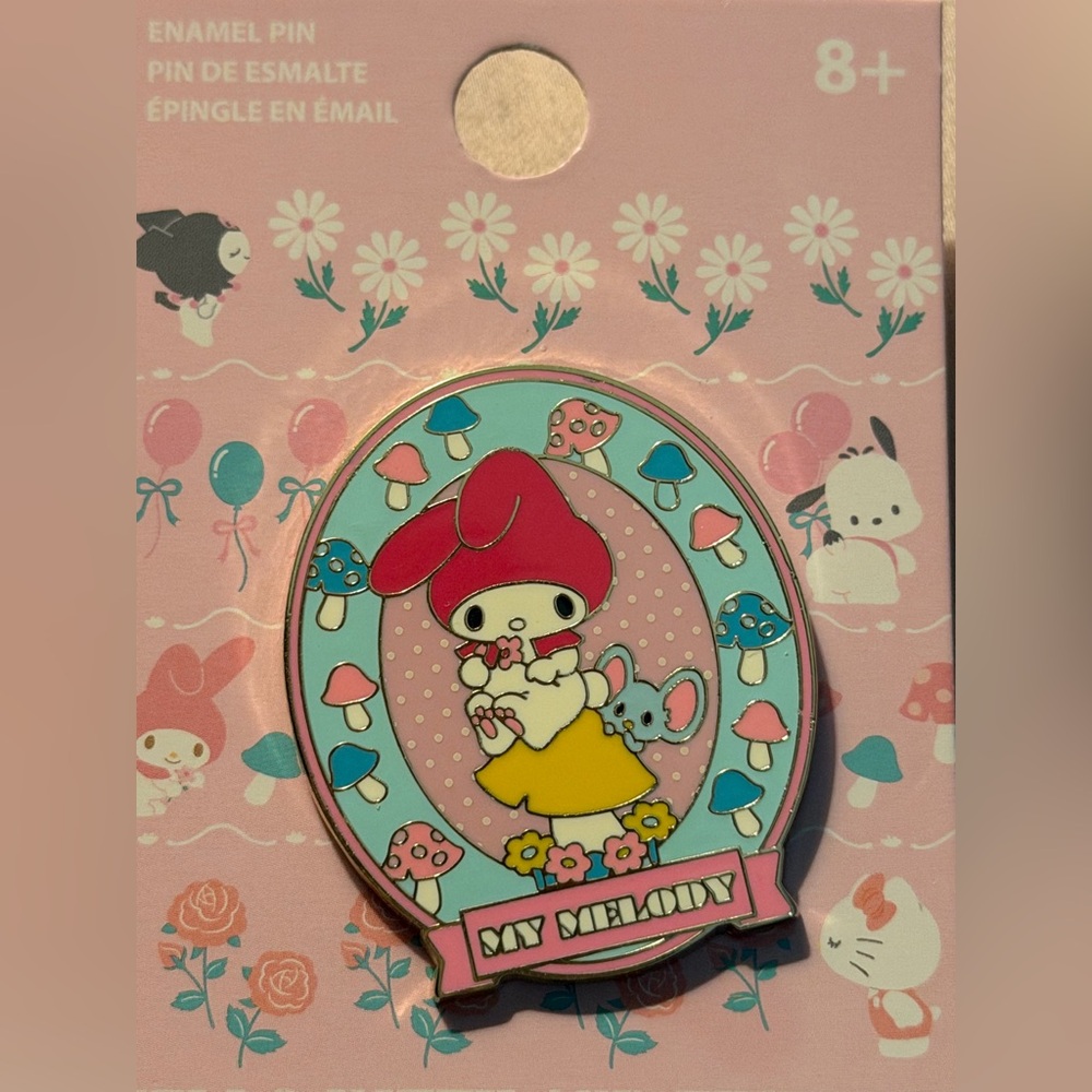 Hello Kitty Sanrio KUROMI My Melody Enamel Pin pink blue yellow cosplay Disney